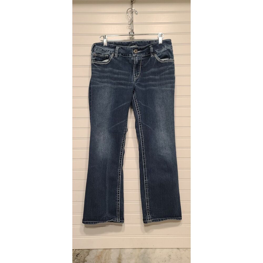 Silver Jeans Suki Dark Wash Capri Size 30